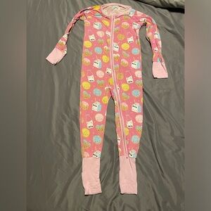 Little Sleepies Pink Milk & Cookies Zip-Up Sleeper
